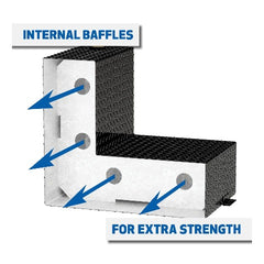 UWS TT-50-L-T-P-BLK Aluminum Transfer Tank 50 Gallon L-Tank Black