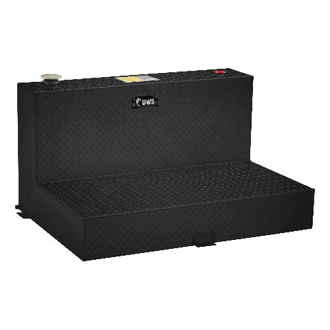 UWS TT-50-L-T-P-BLK Aluminum Transfer Tank 50 Gallon L-Tank Black
