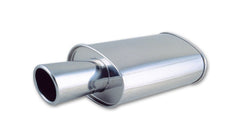 Vibrant Performance 1046 Oval Muffler w/ 4 inch Round Angle Cut Tip (2.5 inch inlet)