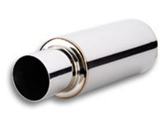 Vibrant Performance 1059 TPV TURBO Muffler w/ 4 inch Round Straight Cut Tip (3 inch inlet - 23 inch long)