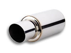 Vibrant Performance 1061 TPV TURBO Muffler w/ 4 inch Round Angle Cut Tip (3 inch inlet - 17 inch long)