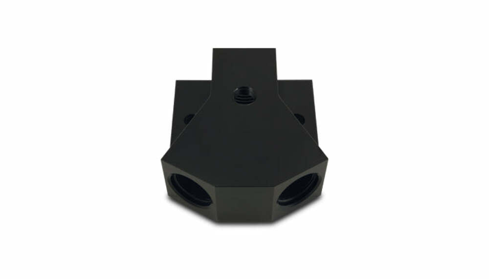 Vibrant Performance - 10894 - Y-Block Adapter with 1/8 in. NPT Port, Single Size: -10 ORB, Dual Size: -8 ORB