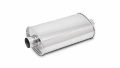 Vibrant Performance - 1100- STREETPOWER Oval Muffler, 2.00 in inlet/outlet (Center-Center)