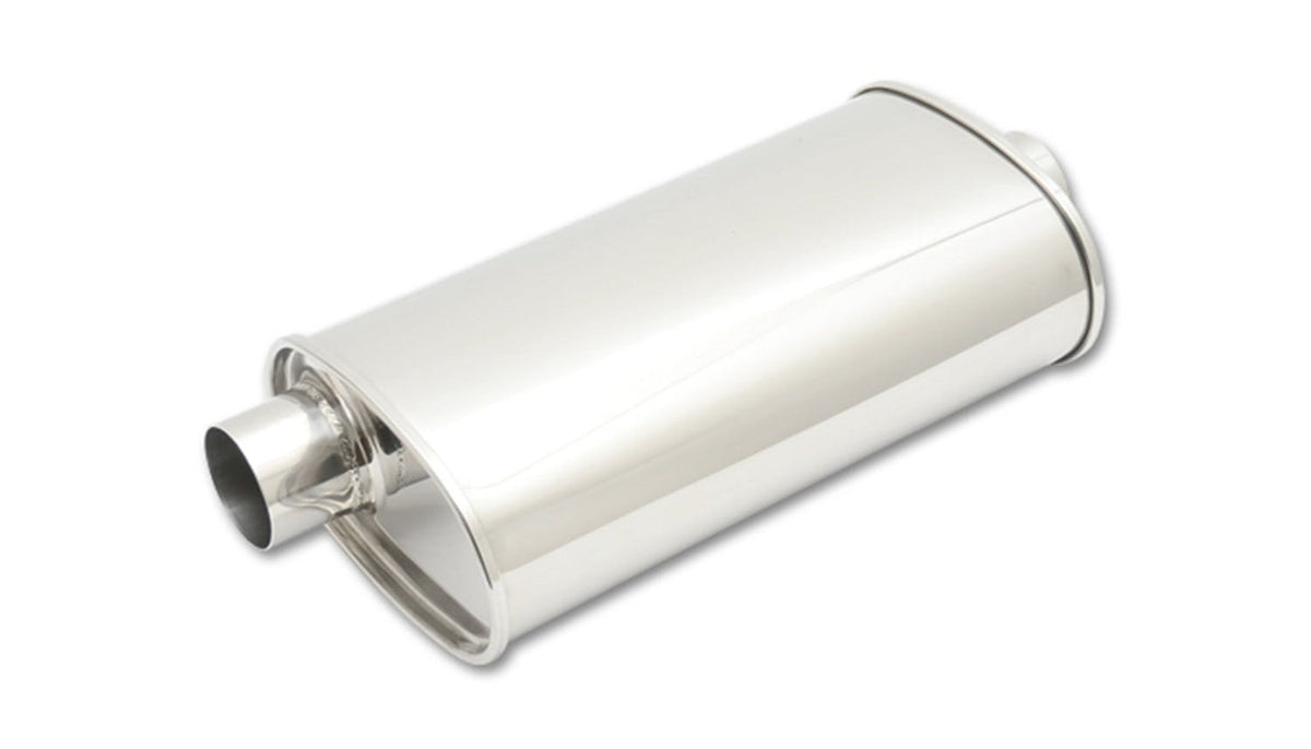 Vibrant Performance 1107 Oval Muffler, 3 inch inlet/outlet (Offset-Center)