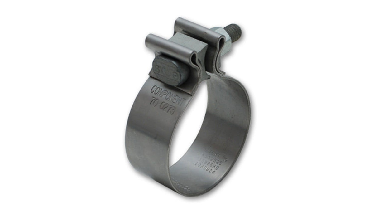 Vibrant Performance 1163 Stainless Steel Seal Clamp for 2 inch O.D. Tubing (1.25 inch Wide Band)