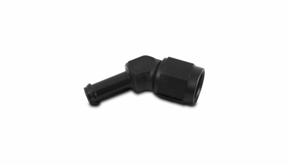 Vibrant Performance - 12016 - Female AN to Hose Barb 45 Degree Adapter, AN Size: -6; Barb Size: 3/8 in.