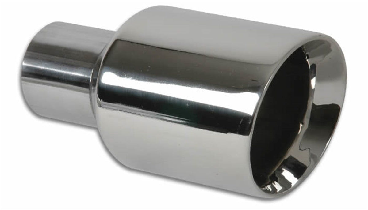 Vibrant Performance 1226 3.5 inch Round Stainless Steel Tip (Double Wall, Angle Cut)