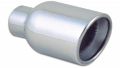 Vibrant Performance 1303 4 inch Round Stainless Steel Tip (Double Wall, Angle Cut)