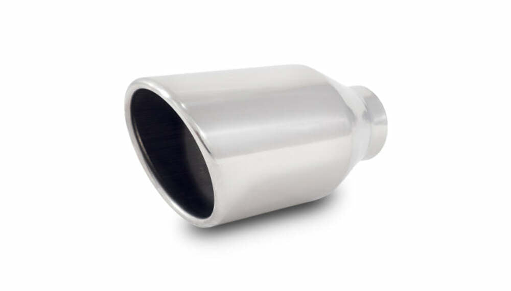 Vibrant Performance - 1343 - 4.00 in. Outlet O.D. Stainless Steel Tip (Double Wall, Angle Cut), 3.00 in. Inlet I.D.