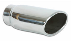 Vibrant Performance 1406 4.5 inch x 3 inch Oval Stainless Steel Tip (Single Wall, Angle Cut)