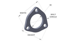 Vibrant Performance 1482 3-Bolt Stainless Steel Flanges (2.5 inch I.D.) - Box of 5 Flanges
