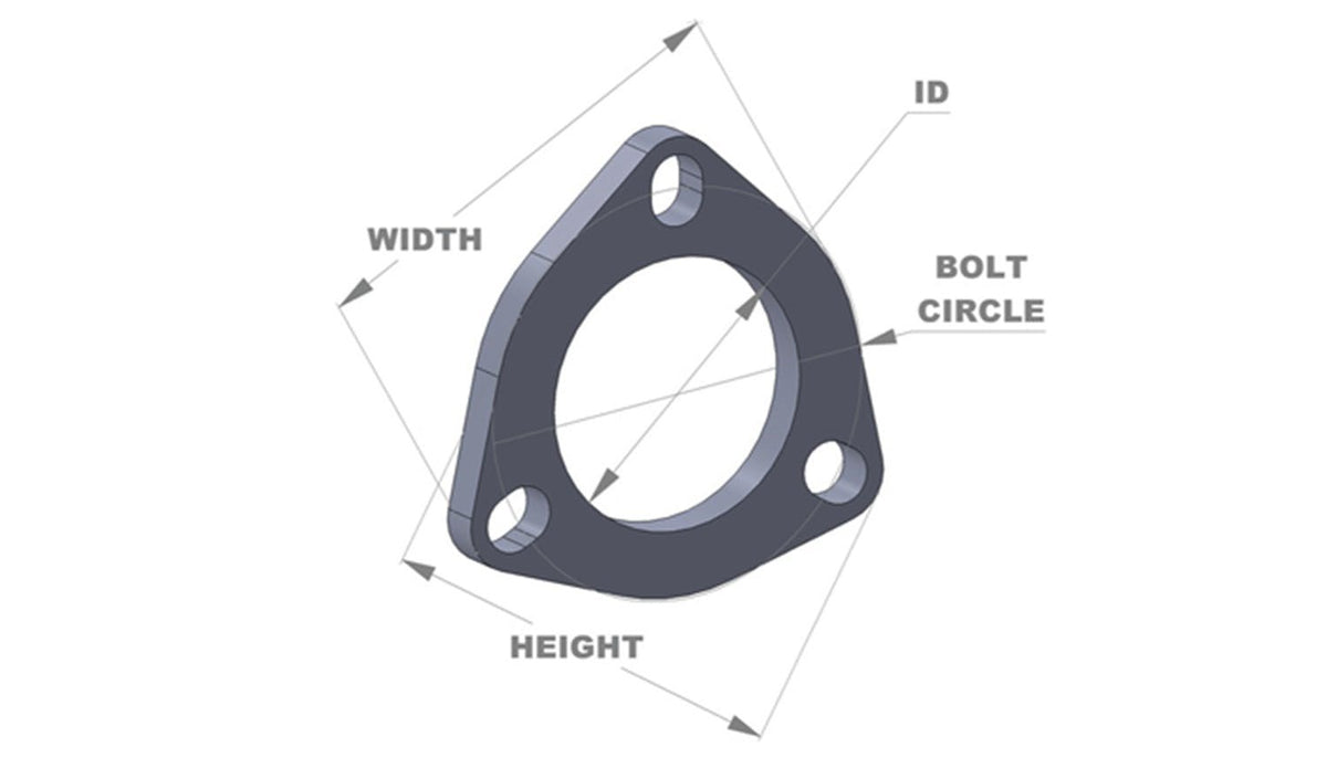 Vibrant Performance 1484 3-Bolt Stainless Steel Flanges (3.5 inch I.D.) - Box of 5 Flanges