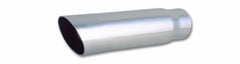 Vibrant Performance 1559 3 inch Round Stainless Steel Tip (Single Wall, Angle Cut) - 2.5 inch inlet, 11 inch Long