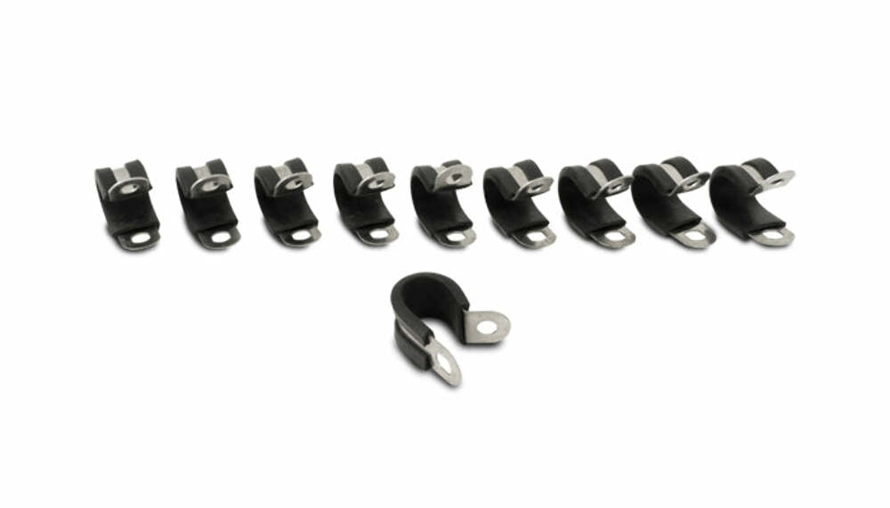 Vibrant Performance - 17198 - Stainless Steel Cushion P-Clamp for 1.125 in. O.D. Hose - Pack of 10