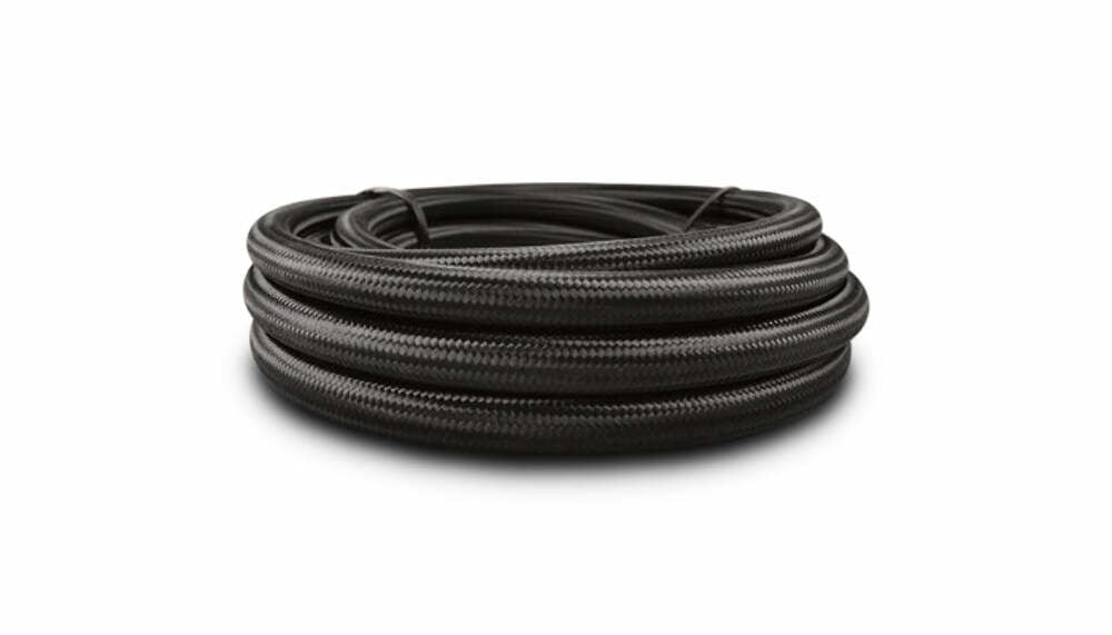 Vibrant Performance - 18984 - 5ft Roll of Black Nylon Braided Flex Hose with PTFE Liner; AN Size: -4