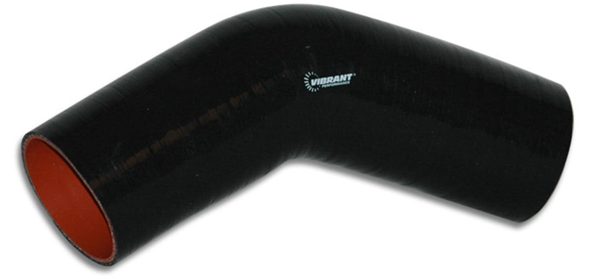 Vibrant Performance 2755 4 Ply 45 Degree Elbow, 3.5 inch I.D. x 4.5 inch Leg Length - Black