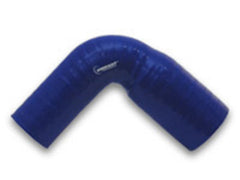 Vibrant Performance 2781B 4 Ply 90 Degree Reducer Elbow, 2.5 inch ID x 2.75 inch ID x 3.5 inch Leg Length - Blue