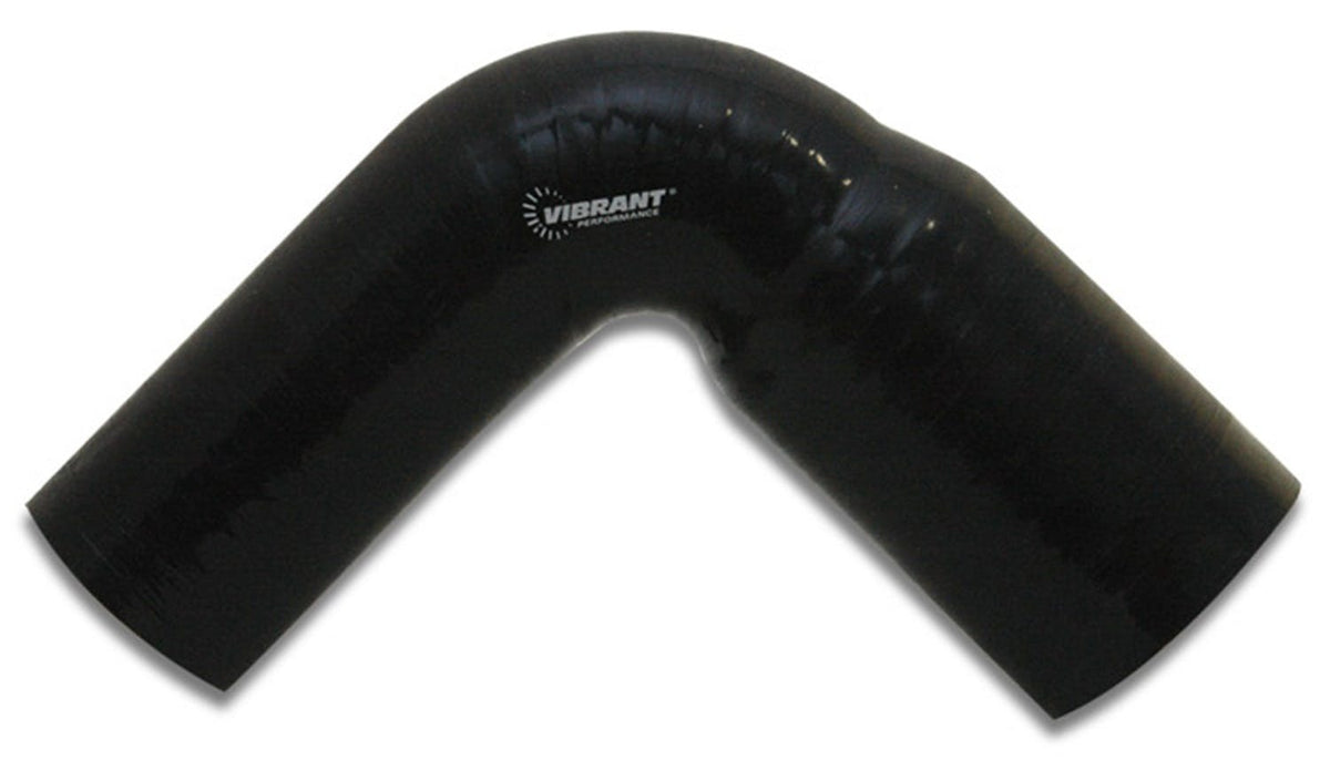 Vibrant Performance 2783 4 Ply 90 Degree Reducer Elbow, 2.75 inch ID x 3 inch ID x 3.5 inch Leg Length - Black