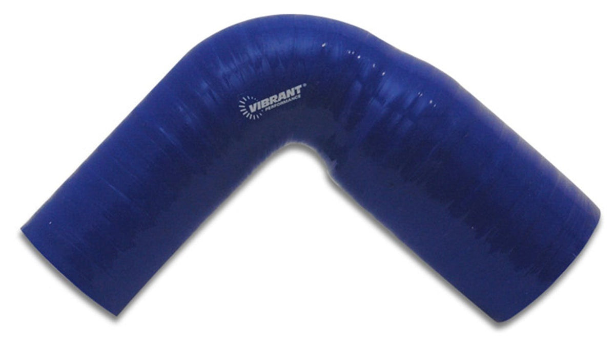 Vibrant Performance 2785B 4 Ply 90 Degree Reducer Elbow, 3 inch ID x 4 inch ID x 4 inch Leg Length - Blue