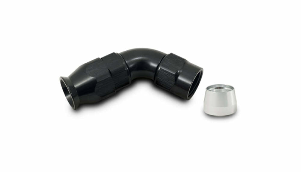 Vibrant Performance - 28604 - 60 Degree High Flow Hose End Fitting for PTFE Lined Hose, -4AN