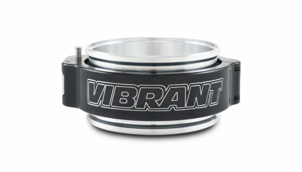 Vibrant Performance - 32517 - PINLESS HD Clamp Assembly for 3.50 in. O.D. Tubing - Anodized Black Clamp