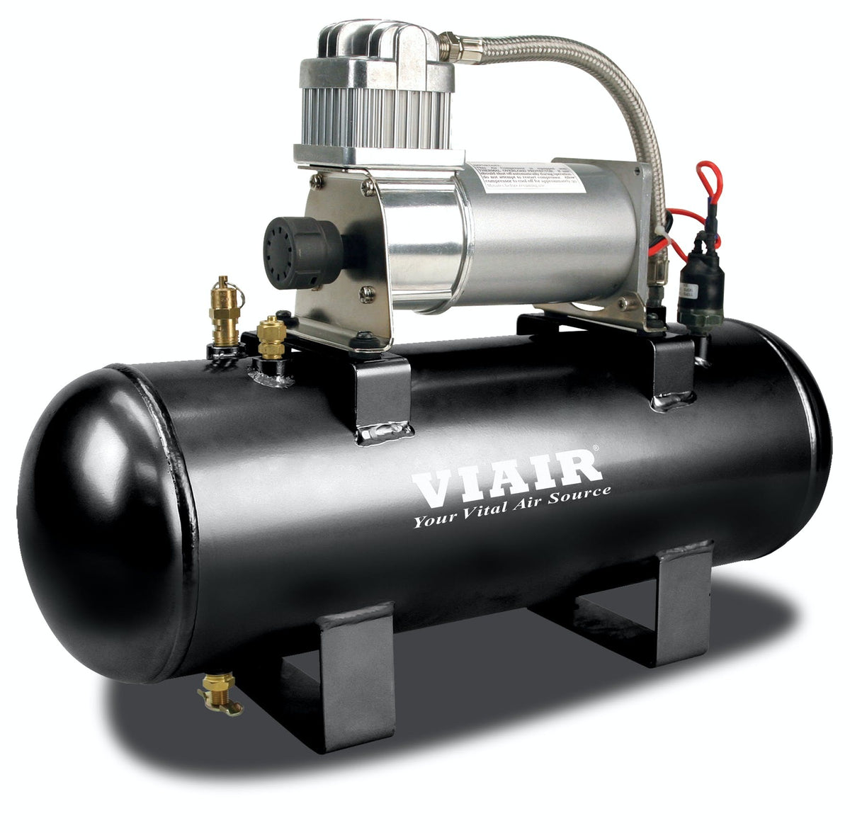 VIAIR 20005 2.0 Gal. Tank Air Source Kit High Flow-150 150 PSI Compressor 12V