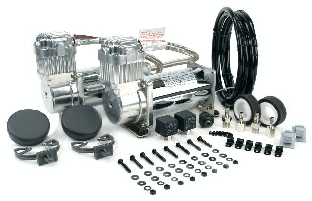 VIAIR 40013 Dual Chrome 400C Value Pack 400C/2  110/145 P. Switch  40 Amp Relay/2
