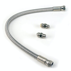 VIAIR 92790 24in Stainless Steel Braided PTFE Leader Hose  3/8in Check Valve  Swivel Fi
