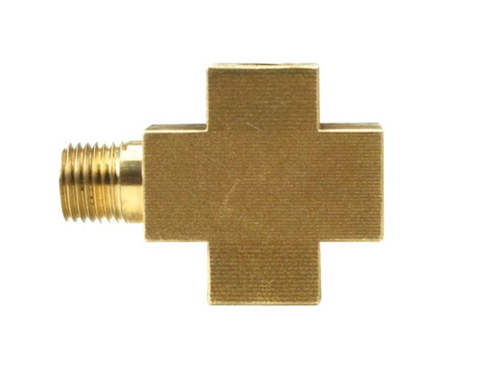 VIAIR 92855 1/4in M x 1/4in F x 1/4in F x 1/8in F  NPT   4-Way Fitting