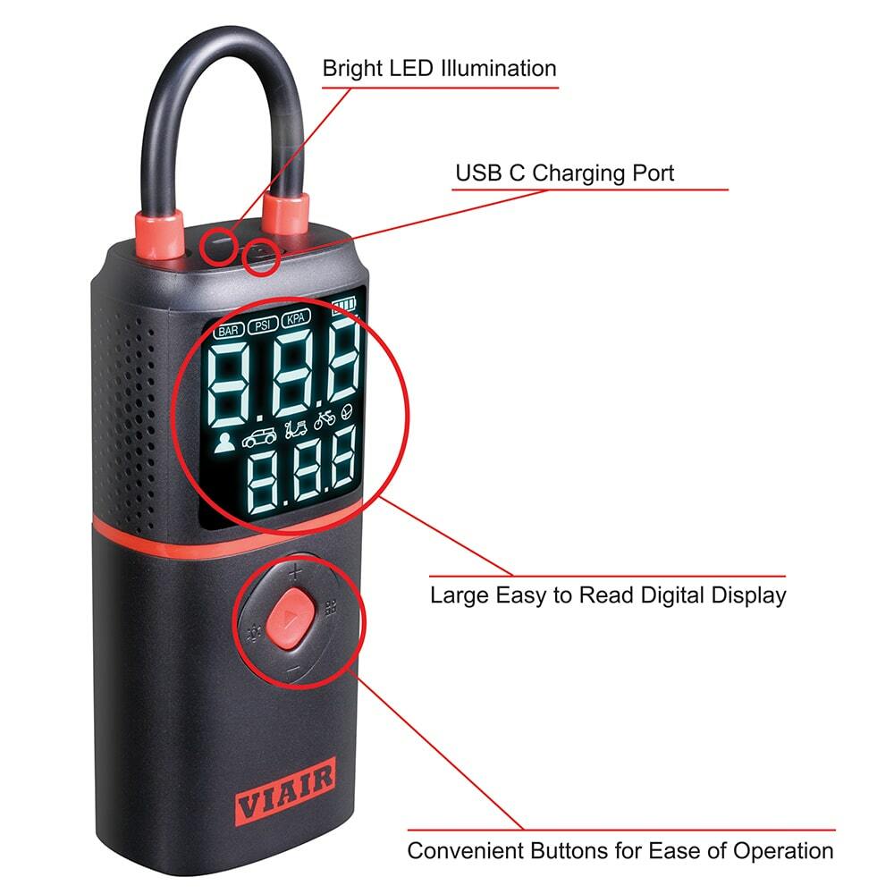 VIAIR EVC Rechargeable Portable Tire Inflator EVC23P