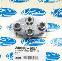 VINTAGE AIR 4 Way Diamond Bulkhead #8 and #10 O-Ring 388800-MBA