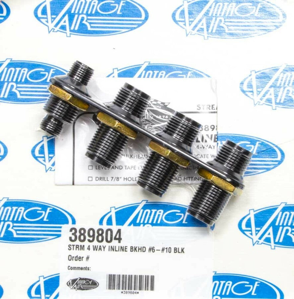 VINTAGE AIR 4-Way In Line Bulkhead #6 and #10 O-Ring 389804