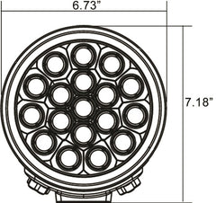 Vision X 9111018 6.5" Transporter Xtreme Prime LED Light