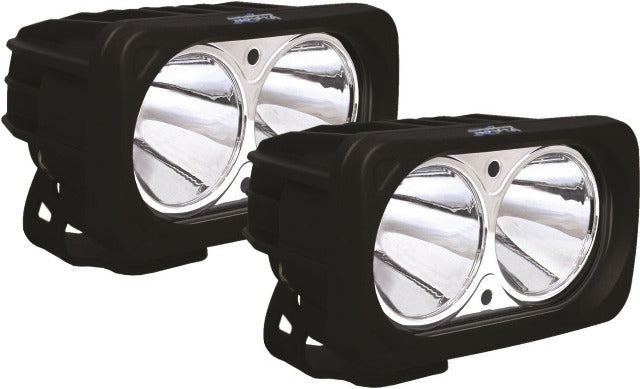 Vision X 9125053 OPTIMUS SQUARE BLACK 2 10W LEDS 10deg. NARROW KIT OF 2 LIGHTS