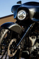 Vision X 9895659 Single 5.75" Round Black Chrome Vortex Motorcycle LED Headlight With