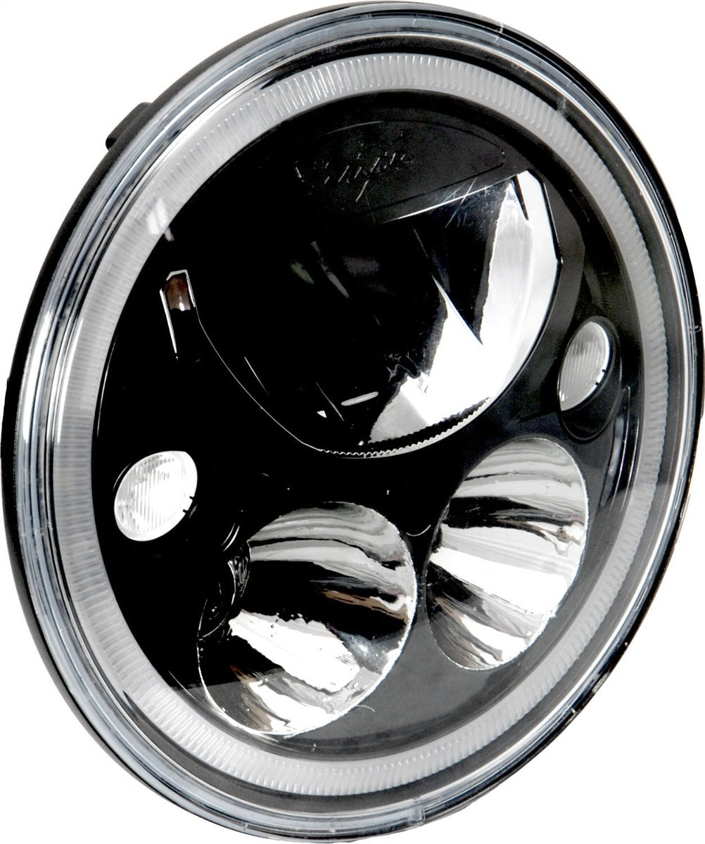 Vision X 9895659 Single 5.75" Round Black Chrome Vortex Motorcycle LED Headlight With