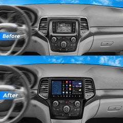 VINLAND VISION 9" Custom-Fit Car Stereo for Jeep Grand Cherokee 5" Screen 2014-2020 - Mirror Chrome V13GC209N-MRR-CH3