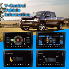 VINLAND VISION 10" Custom-Fit Car Stereo for Chevy Silverado/GMC Sierra 2014-2019 - Mirror Gray V13SL111N-MRR-GM3