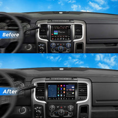 VINLAND VISION 9" Custom-Fit Car Stereo for Dodge Ram Auto AC 2013-2018 - Mirror Chrome V13R1A09N-MRR-CH3