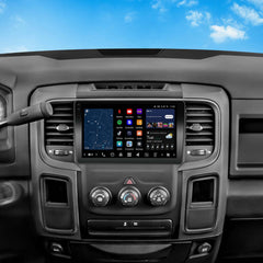 VINLAND VISION 9" Custom-Fit Car Stereo for Dodge Ram Manual AC 2013-2018 - Mirror Chrome V13R1M09N-MRR-CH3