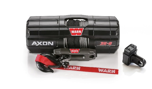 WARN 101130 AXON 35-S Synthetic Winch; Black