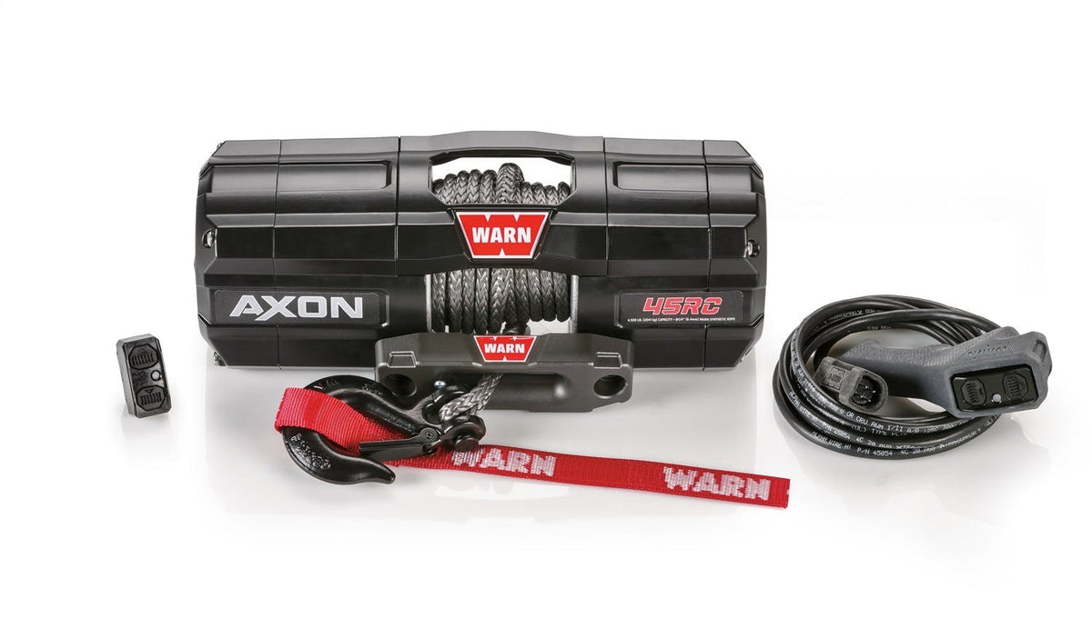 WARN 101240 AXON 45RC Synthetic Winch; Black