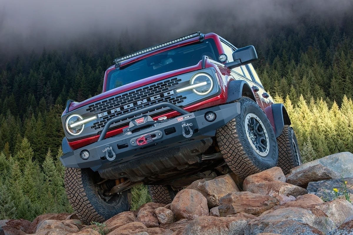 WARN Elite Front Bumper Bronco With Grille Guard 107856