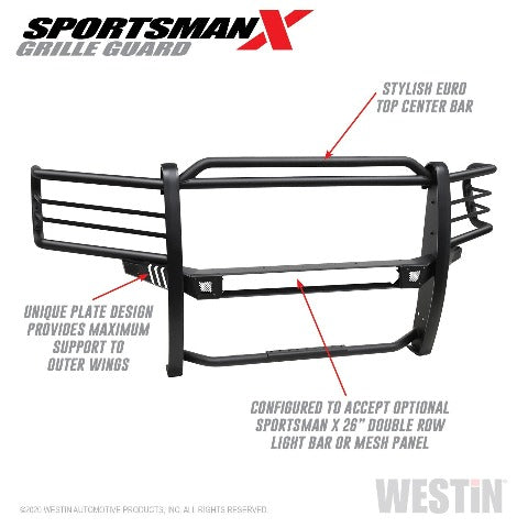 Westin Automotive 40-34025 Sportsman X Grille Guard, Textured Black