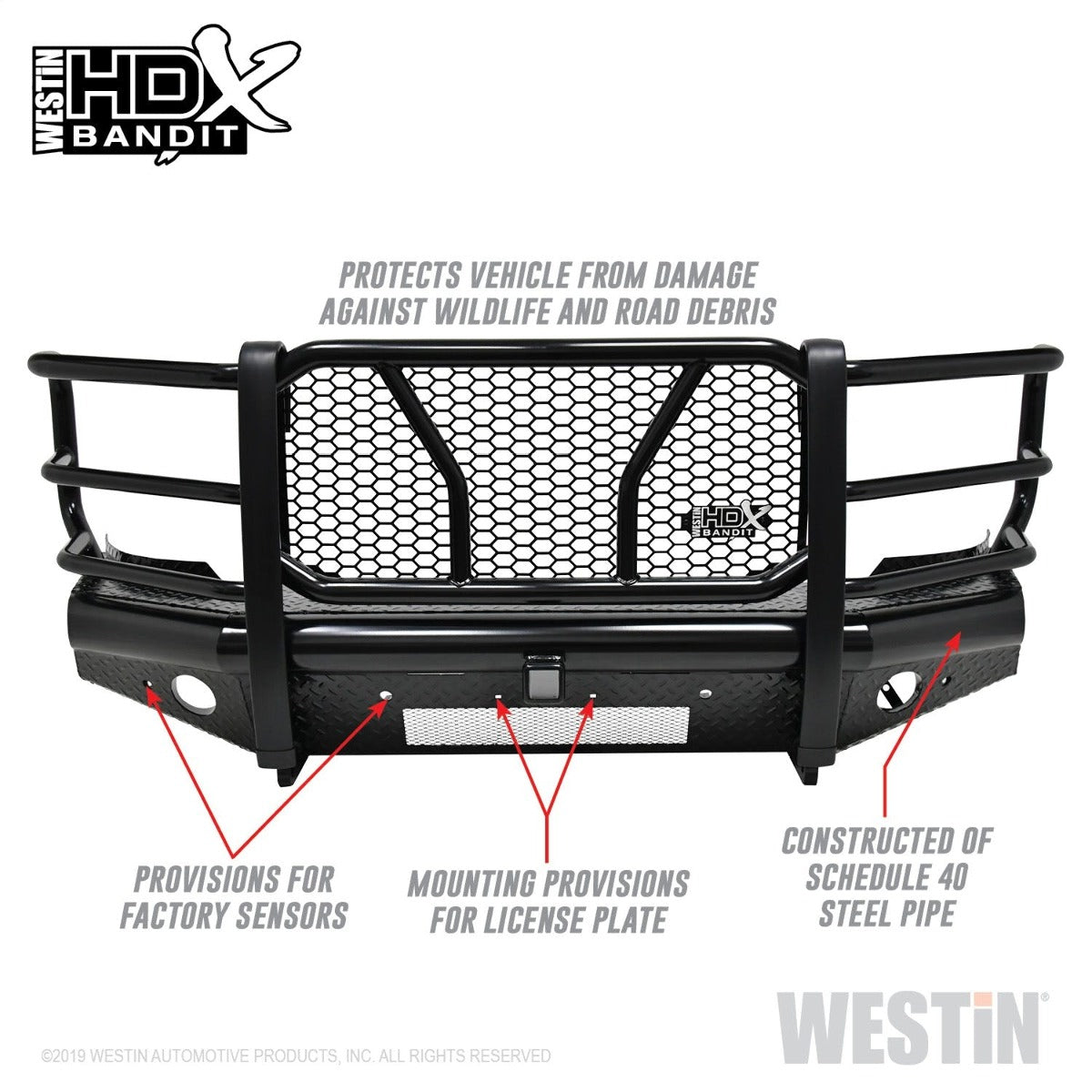 Westin Automotive 58-31155 HDX Bandit Front Bumper Black