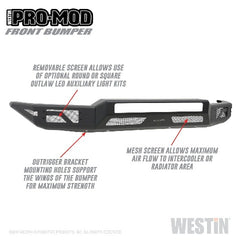 Westin Automotive 58-41035 Pro-Mod Front Bumper Textured Black