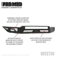 Westin Automotive 58-41045 Pro-Mod Front Bumper Textured Black