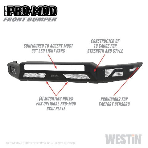 Westin Automotive 58-41045 Pro-Mod Front Bumper Textured Black