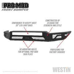 Westin Automotive 58-41045 Pro-Mod Front Bumper Textured Black