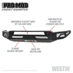 Westin Automotive 58-41065 Pro-Mod Front Bumper Textured Black